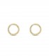 Orecchini Donna Raggi a Cerchio Tondo in Oro Giallo 9kt e Diamanti 0,15ct