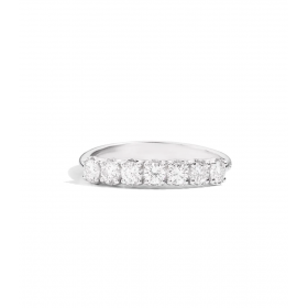 Anello ReCarlo Anniversary Fedina Sette Pietre Oro Bianco 18 Kt Diamante 0,40ct F VS R01MZ735/040