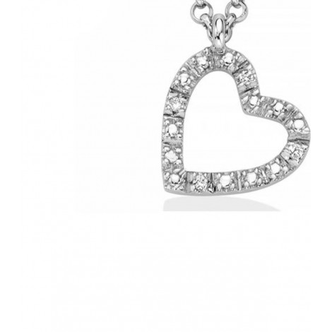 Collana Miluna Collezione Diamantissima Argento 4 Diamanti 0,02 G SI Cuore Piccolo CLD4470