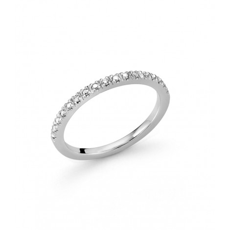 Anello Fedina Miluna Collezione Diamantissima Argento 3 Diamanti 0,021 G SI