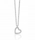 Collana Miluna Collezione Diamantissima Argento 4 Diamanti 0,02 G SI Cuore Piccolo CLD4470