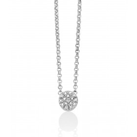 Collana Miluna Collezione Diamantissima Argento 4 Diamanti 0,025 G SI Tondo CLD4466