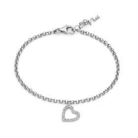 Bracciale Miluna Collezione Diamantissima Argento 4 Diamanti 0,02 G SI Cuore BRD950