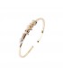 Bracciale Donna Rigido Raggi Argento 925 Dorato con Serpente