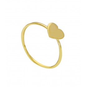 Anello Cuore Centrale Oro Giallo 18kt