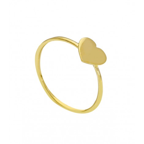 Anello Cuore Centrale Oro Giallo 18kt