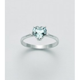 Anello Miluna Oro Bianco 18kt Acquamarina 0,02ct