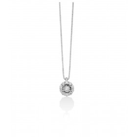 Collana Fiore Miluna Oro Bianco 18kt Diamante 0,20 + 10 ct G SI