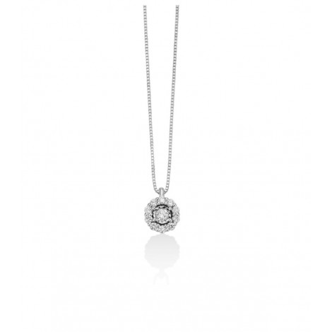 Collana Fiore Miluna Oro Bianco 18kt Diamante 0,20 + 10 ct G SI