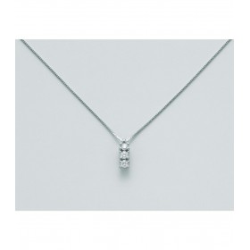 Collana Miluna Oro Bianco 18kt Diamante 0,15 ct G SI