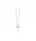 Collana Punto Luce Miluna Oro Bianco 9kt Diamante 0,011 e Quattro Diamanti 0,12 ct CLD4023-011G7X