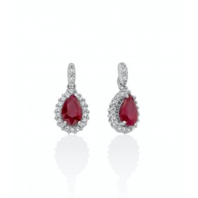 Orecchini Miluna Rubino 0,92 ct 40 Diamanti 0,20ct ERD2625