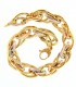 Bracciale Tre Colori Ovali Lavorati Oro Giallo 18kt