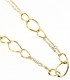 Collana Tre Ovali Catena Roll-On Oro Giallo 18kt