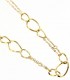 Collana Tre Ovali Catena Roll-On Oro Giallo 18kt