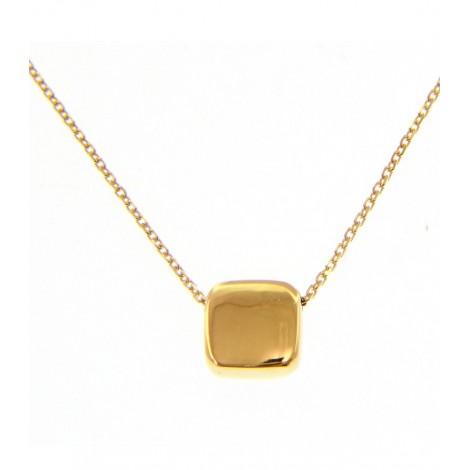 Collana Pendente Quadrato Oro Giallo 18kt