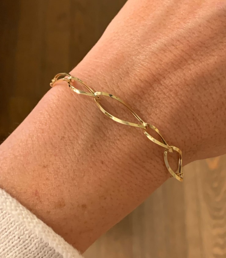 Bracciale Doppio Catena Oro 9 Carati 375/1000 – Due Colori, Gioiello Italiano Eleganza Carissima