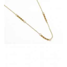 Collana Maglia Roll-On / Busco Alternata Oro Giallo 18kt