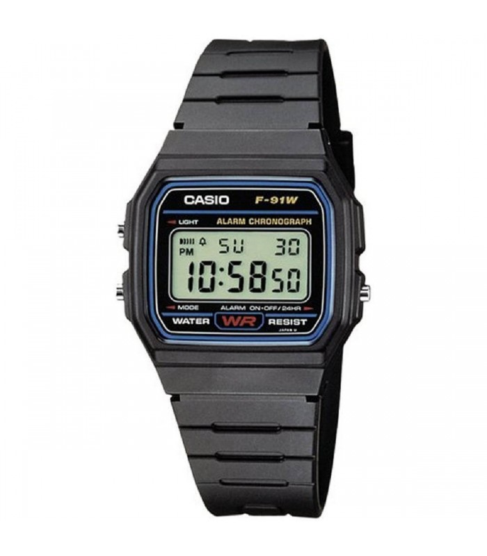 Orologio Unisex Casio Vintage Nero F-91W-1YER Orologio Unisex Casio Vintage Nero F-91W-1YER