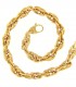 Bracciale Ovali Lisci Intrecciati Oro Giallo 18kt