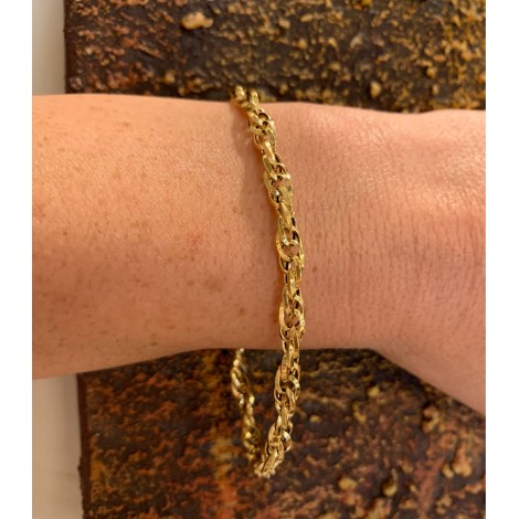 Bracciale Ovali Lisci Intrecciati Oro Giallo 18kt