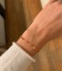Bracciale Tre Cuori Lisci Corallo Oro Giallo 18 kt