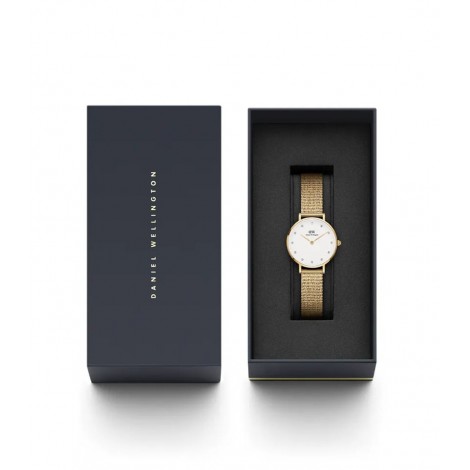 Daniel Wellington Orologio Solo Tempo Petite Lumine Pressed Evergold DW00100604