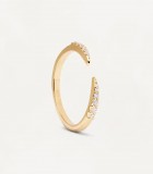 Orecchini da donna in bronzo placcato oro rosa 18kt e pavè di zirconi