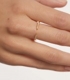 SINGULARU - Collana Single Spark. Catena con Pendente in Argento Sterling 925 Placcato Oro 18Kt e Zircone. Lunghezza Regolabile. Gioielli da Donna