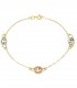 Bracciale Tre Ori Ovali Intrecciati Oro Giallo/Oro Rosa/Oro Bianco
