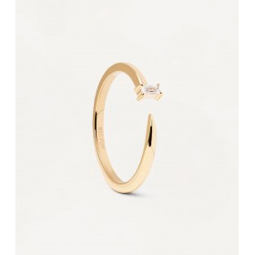 Anello Suzi PDPAOLA Argento Placcato Oro Giallo 18kt Zirconi Bianchi