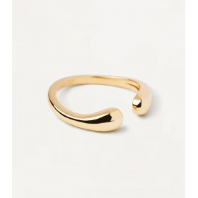 Anello Crush PDPAOLA Argento Placcato Oro Giallo 18kt Zirconi Bianchi