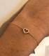 Bracciale Cuore Centrale Zirconi Bianchi Oro Giallo 18kt