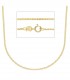 Collana Raggi Catena Spiga in Oro Giallo 9kt 45cm