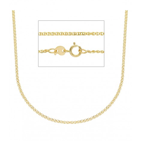 Collana Raggi Catena Spiga in Oro Giallo 9kt 45cm