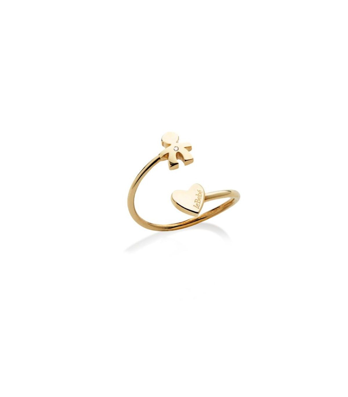 Le Beb Les Petits Anello Bimbo Oro Giallo E Diamante LBB702