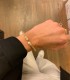 Bracciale Rigido Argento Dorato e Perla indossata