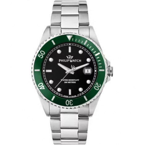 Orologio Philip Watch Caribe Diving Acciaio Verde Uomo R8253597086