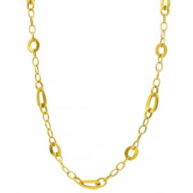 Collana Ovali Lisci Oro Giallo 18kt