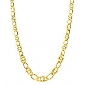 Collana Maglia Catena Ovali Lisci Oro Giallo 18kt