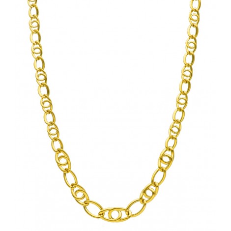 Collana Maglia Catena Ovali Lisci Oro Giallo 18kt