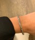 Bracciale Rigido Maglia Lavorata In Argento