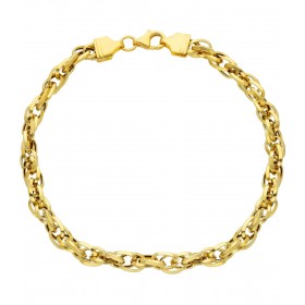 Bracciale Ovali Mini Maglia Catena Oro Giallo 18kt