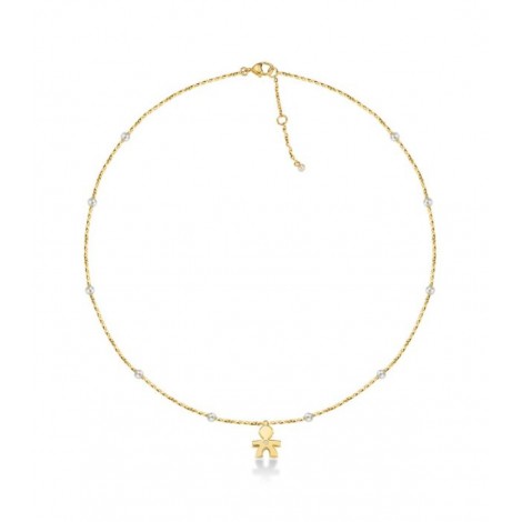 Collana Le Bebé Sagoma Bimbo Le Perle Oro Giallo Diamante LBB830