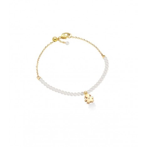 Bracciale Le Bebé Sagoma Bimba Le Perle Oro Giallo Diamante LBB823