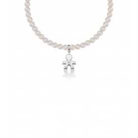 Bracciale Le Bebé Sagoma Bimbo Le Perle Oro Bianco Diamante LBB802