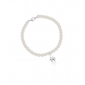 Bracciale Le Bebé Sagoma Bimbo Le Perle Oro Bianco Diamante LBB802