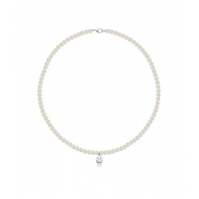 Collana Le Bebé Sagoma Bimba Le Perle Oro Bianco Diamante LBB801