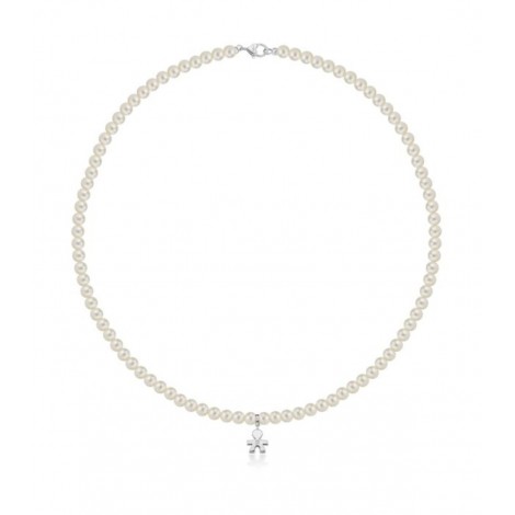 Collana Le Bebé Sagoma Bimbo Le Perle Oro Bianco Diamante LBB800