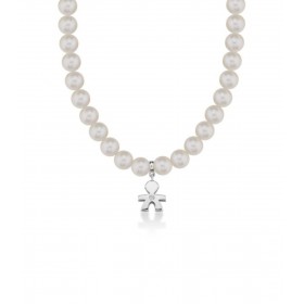 Collana Le Bebé Sagoma Bimbo Le Perle Oro Bianco Diamante LBB800